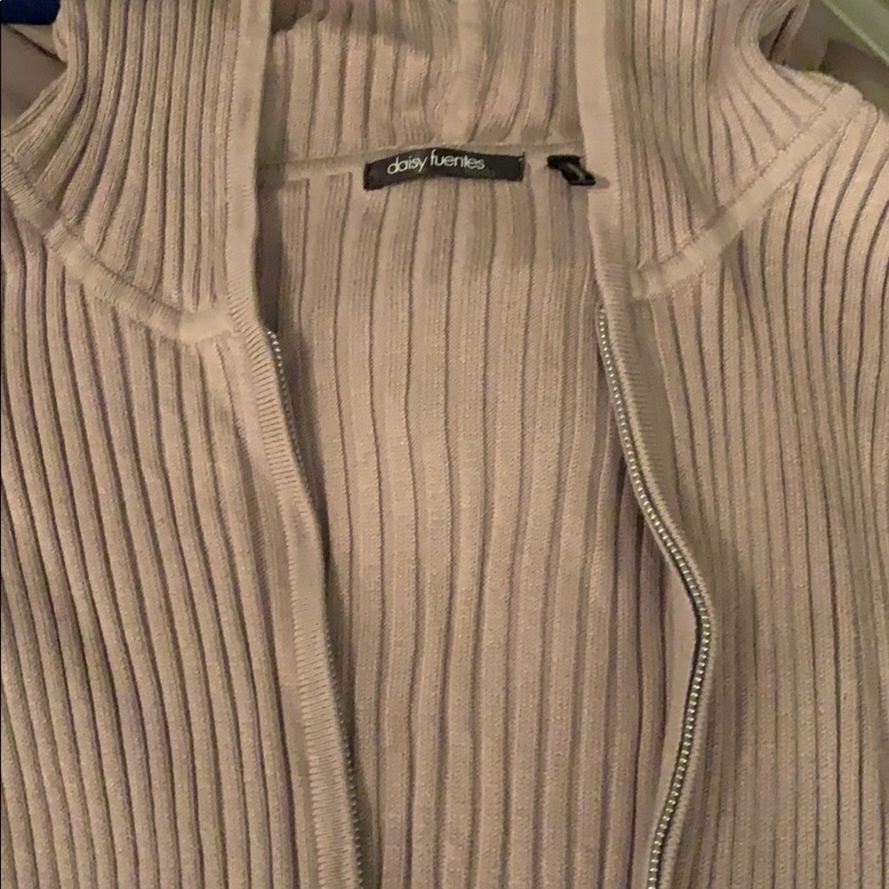 Daisy Fuentes zipper sweater